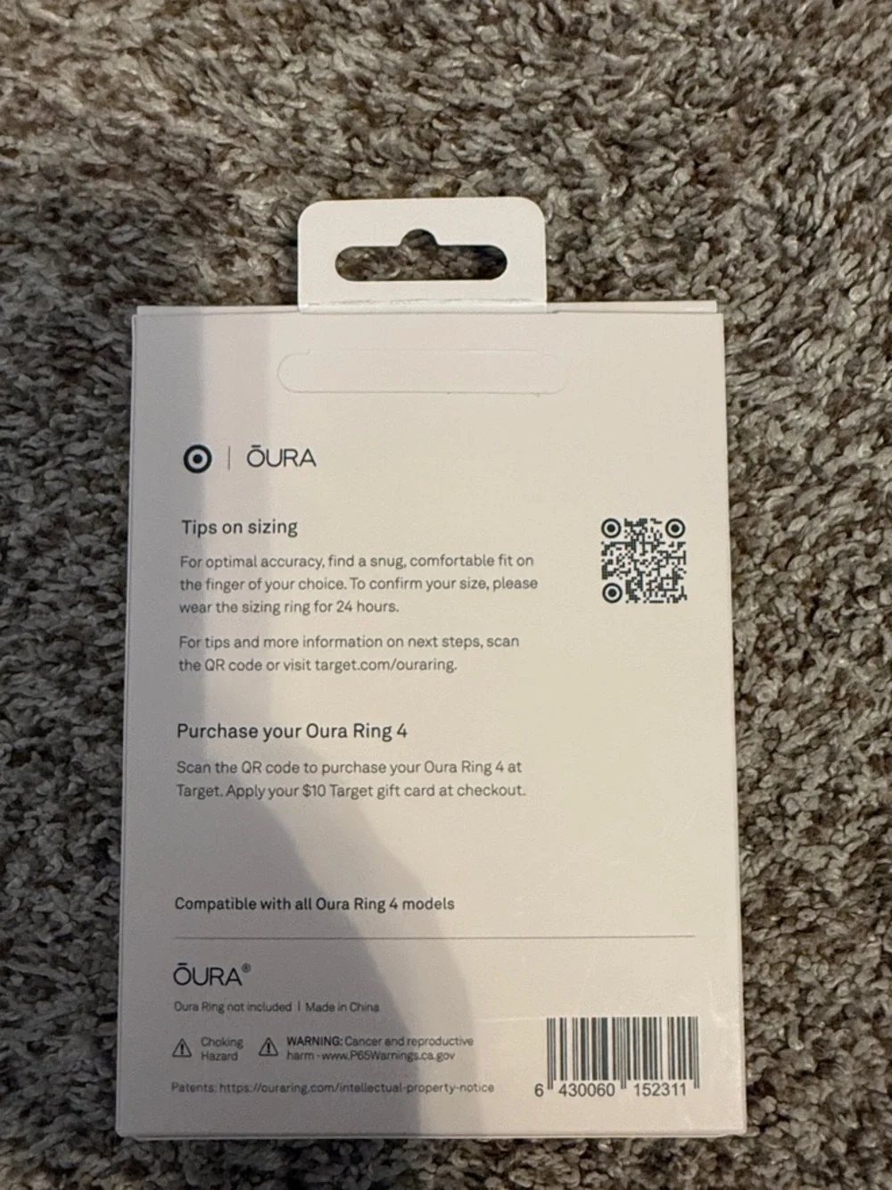 Oura Sizing Kit with Silver Ring Image